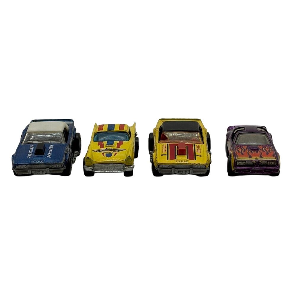Lot of 4 Matchbox / Hotwheels '57 T-Bird, Dodger, Pontiac Diecast Sports Cars